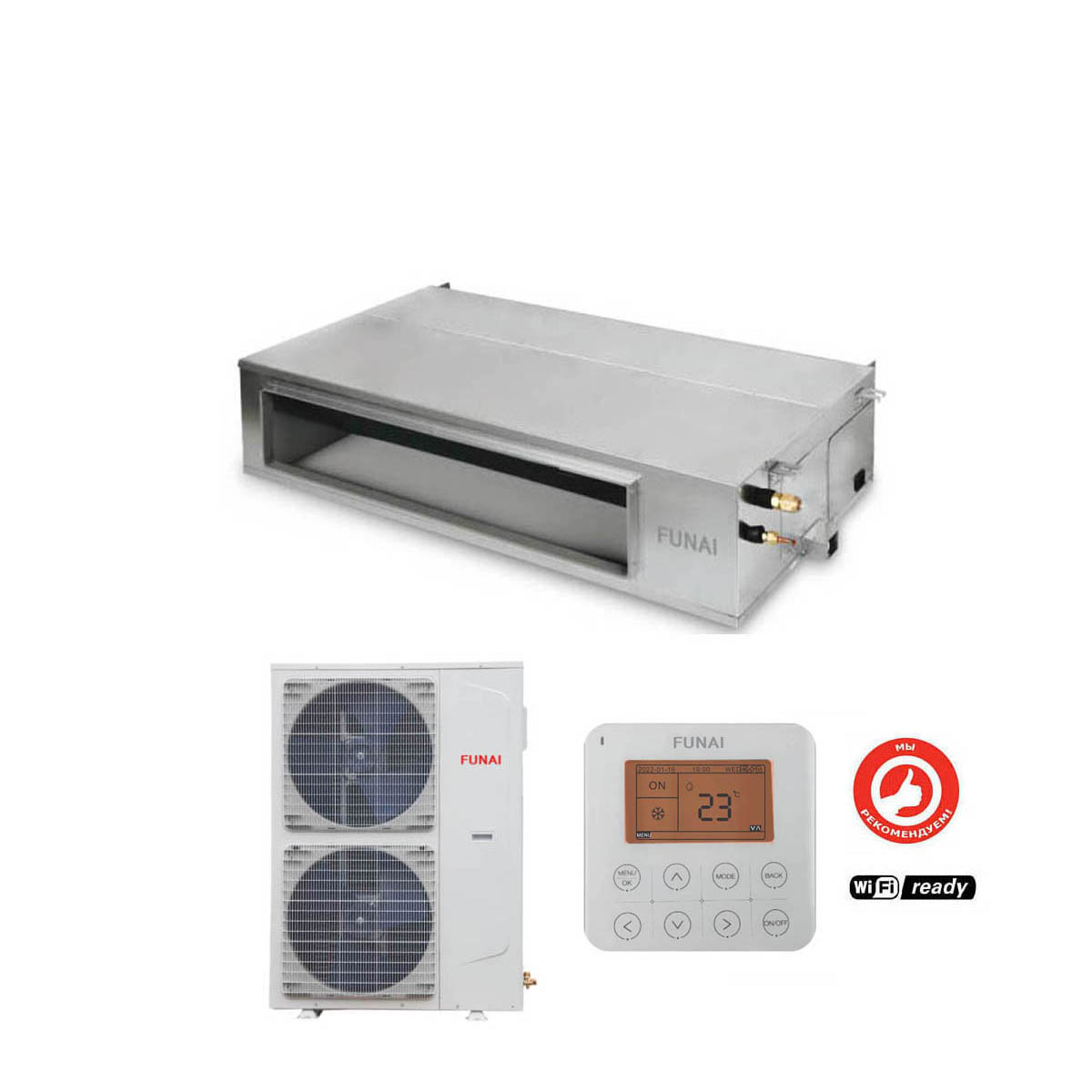 FUNAI LAC-DR105HP.D01/S/LAC-DR105HP.01/U DRAGON канального типа